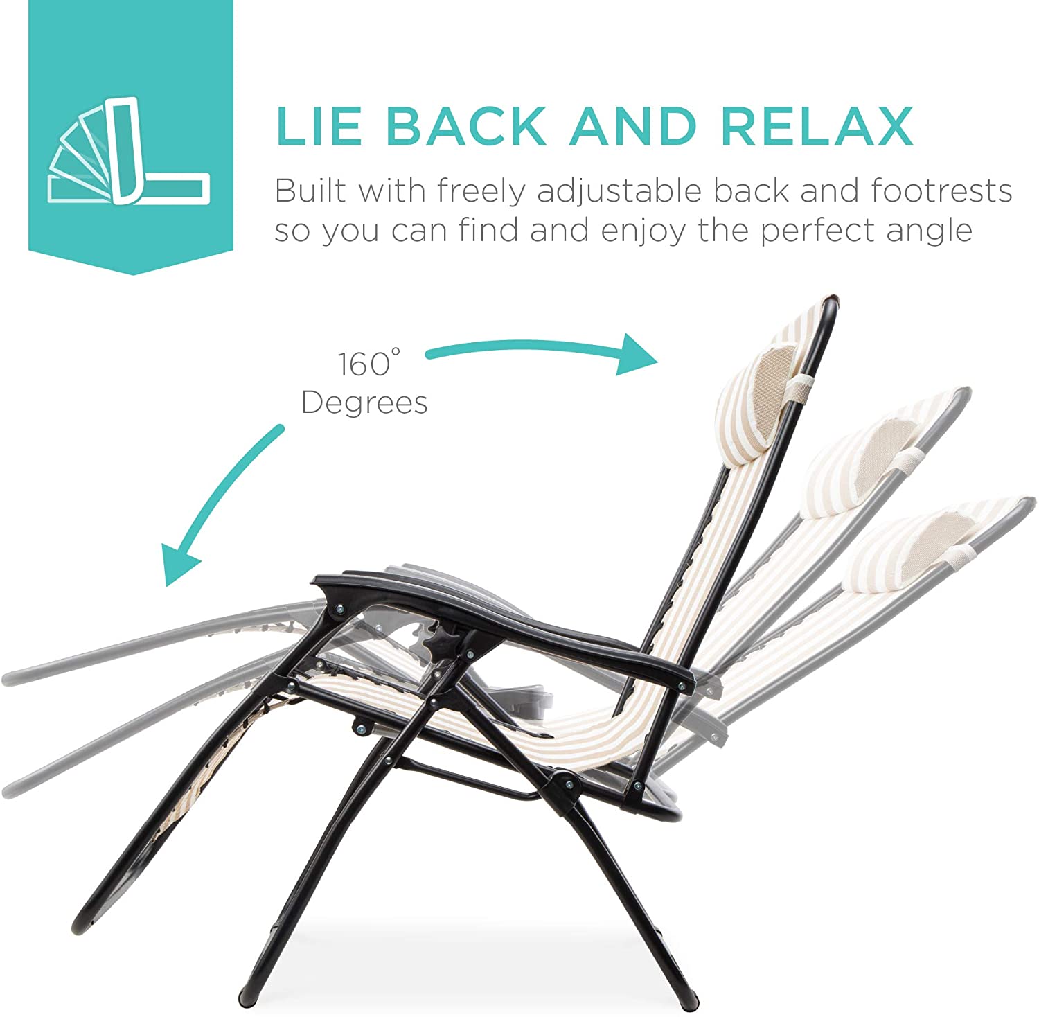 Adjustable Steel Mesh Zero Gravity Lounge Chair - Image 2