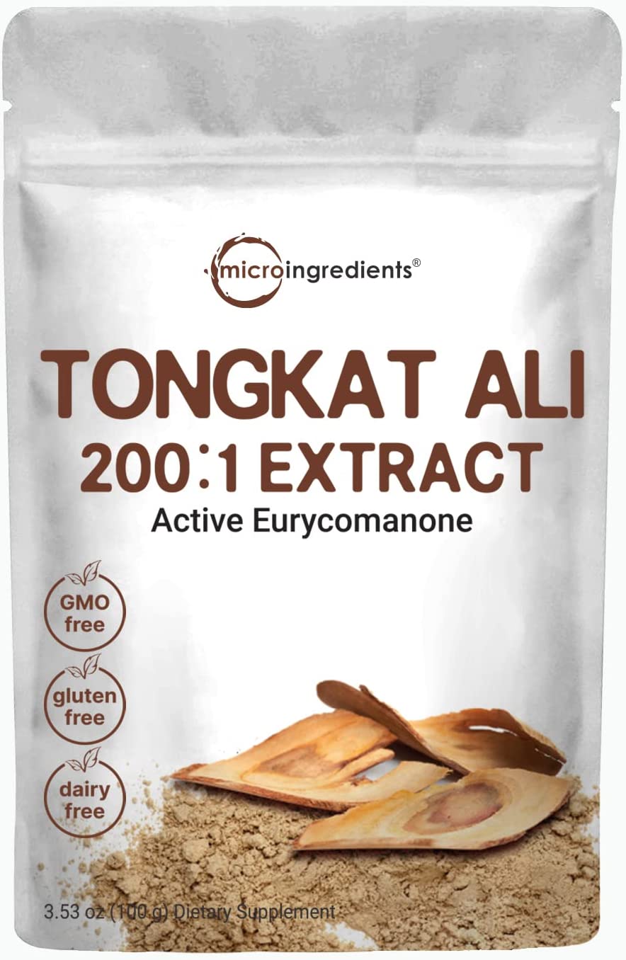 Tongkat Ali Extract 200:1 Concentrate Longjack Powder, 100 Grams